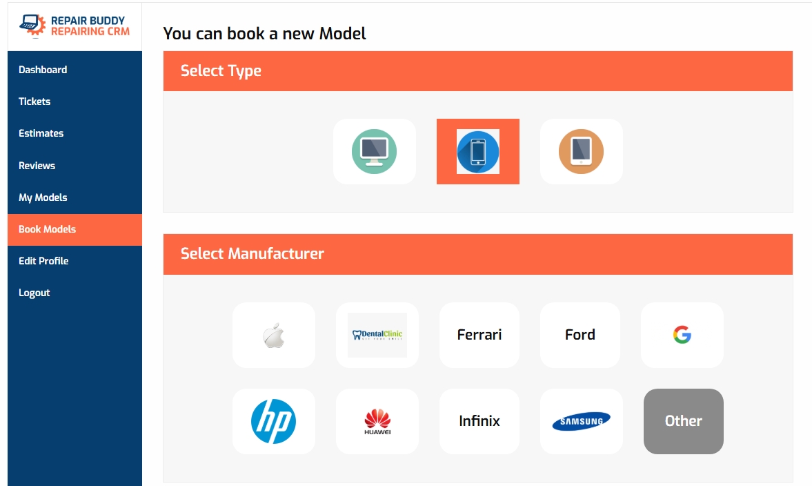 Book repair device repairbuddy WordPress plugin my customer portal