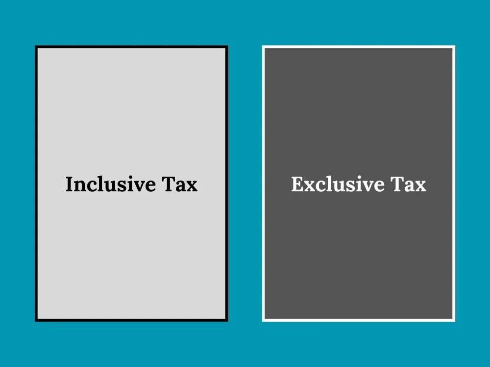inclusive tax and exclusive tax