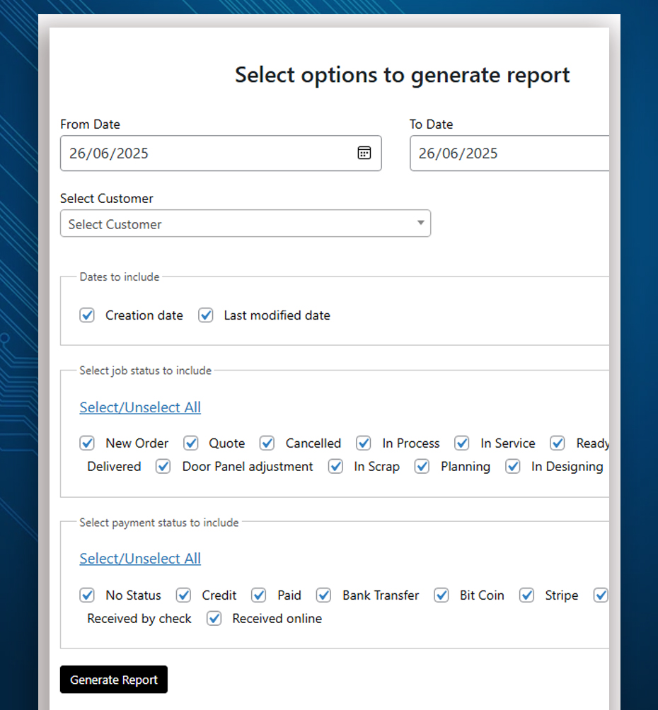 reports filters and repairbuddy reports