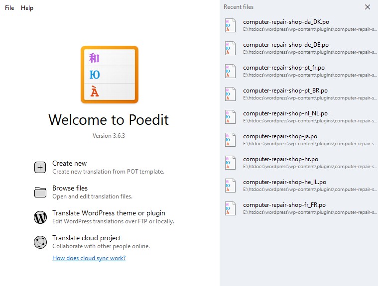 translate RepairBuddy into your language using PoEdit