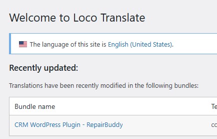 translate repairbuddy using loco translate plugin
