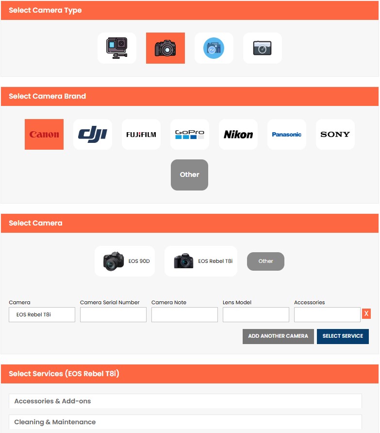 camera repair shop software - repairbuddy