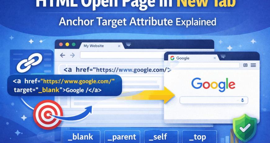 HTML Open Page in New Tab – Anchor Target Attribute Explained