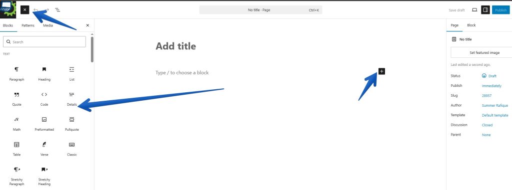 How to Edit a Page Using Gutenberg