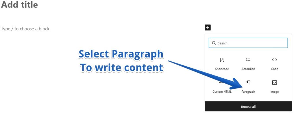 Add content to your post in WordPress