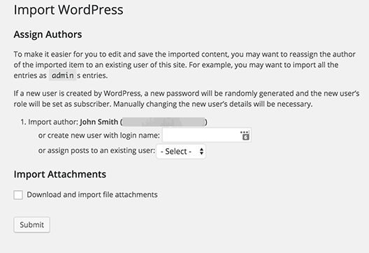 Squarespace to WordPress import