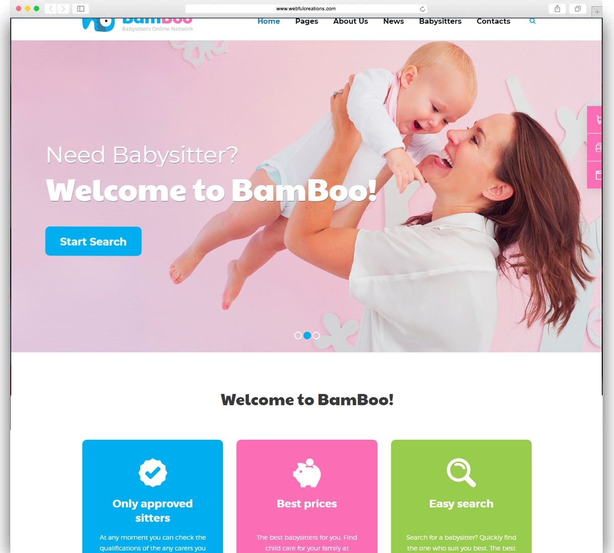 BamBoo - Child Care & Kids Babysitting Children WordPress Theme