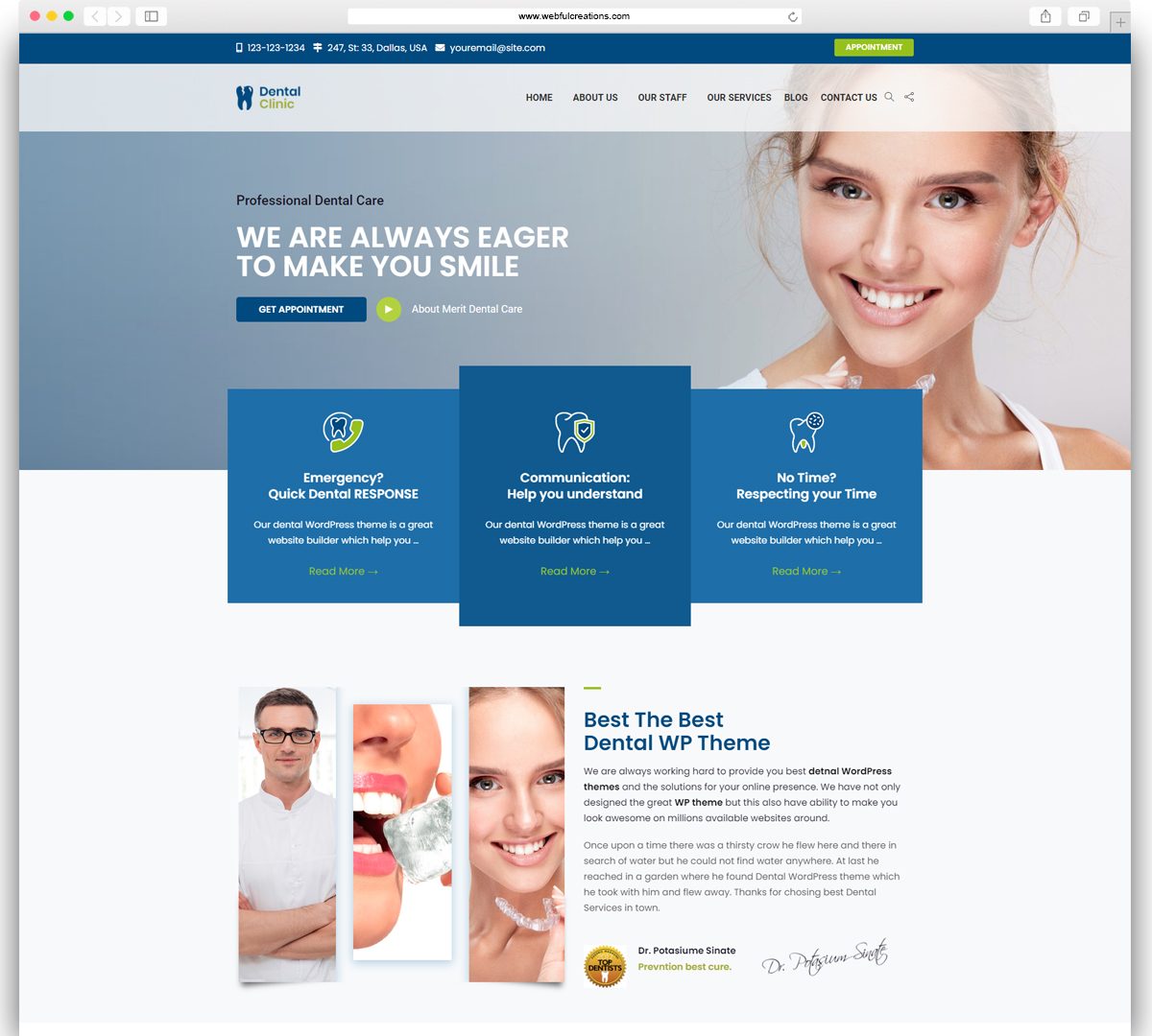 19+ Best Dentist WordPress Themes – Webful Creations Vision