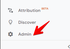 Go to admin options of your Google Analytics Account