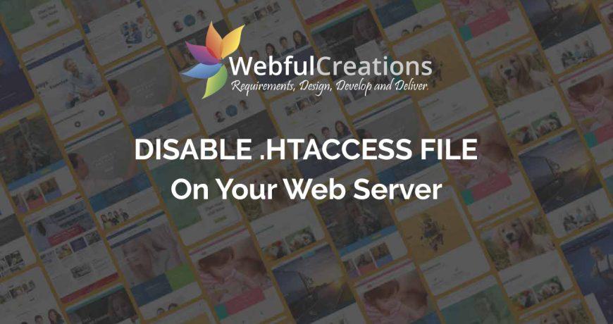 disable .htaccess file on your web server