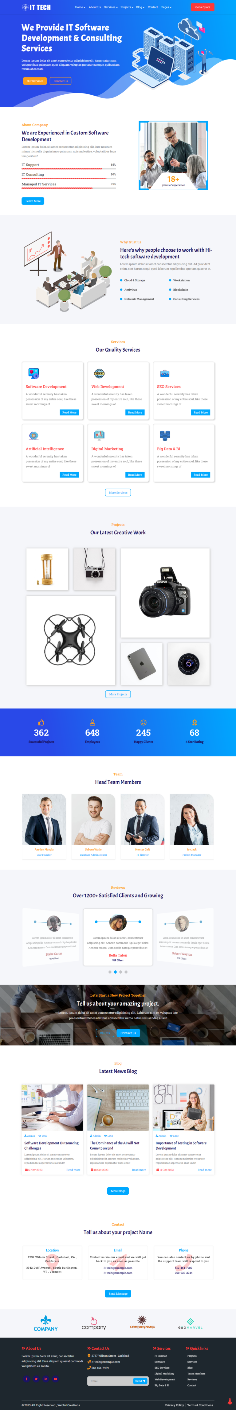 IT tech - IT Solutions & Business Service HTML Template - Webful ...