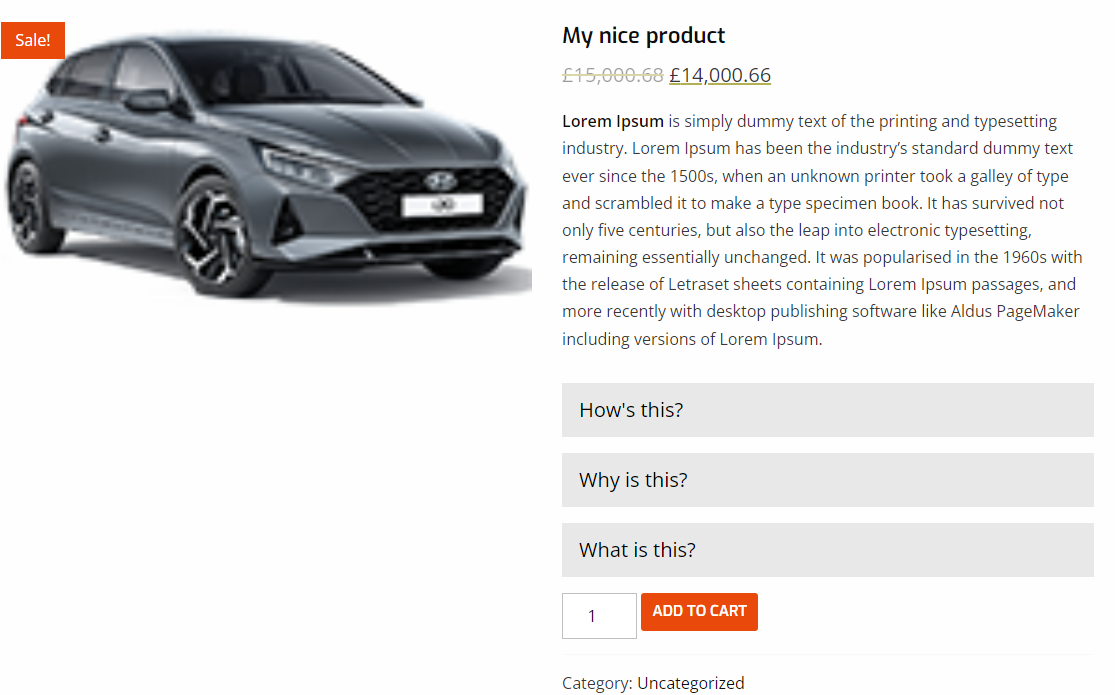FAQs/Accordions/Docs on your WooCommerce under short description