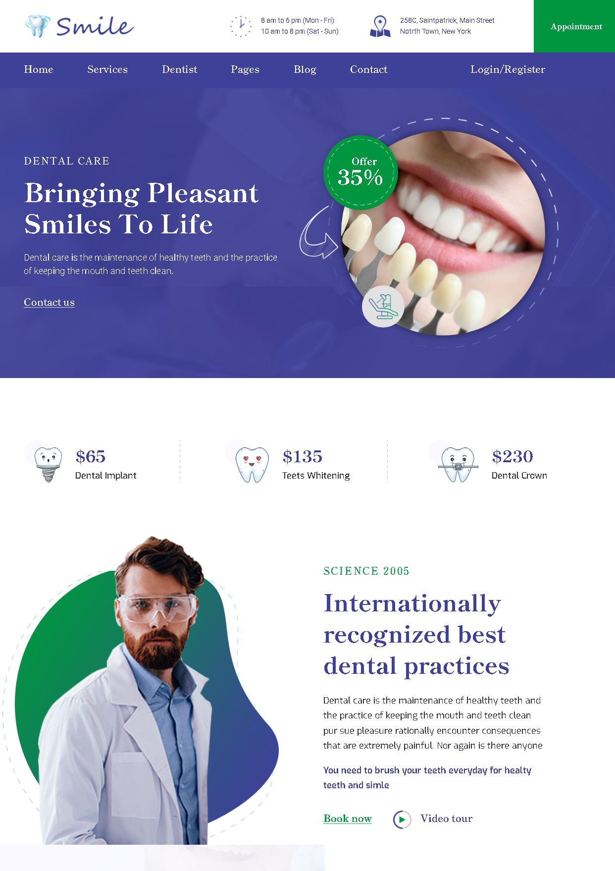 Dentle Website HTML Template