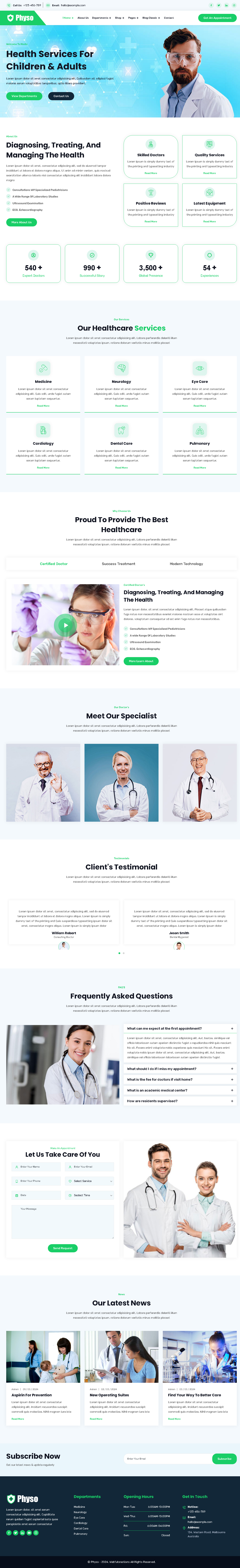 Physo - Physician HTML Template