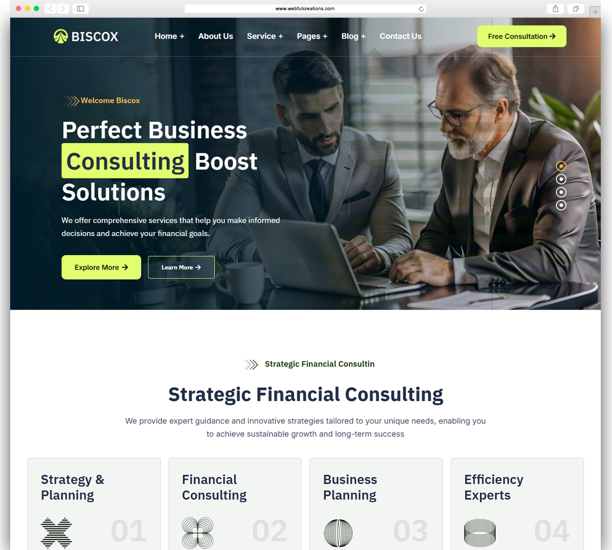 Business Consulting WordPress Theme Multipurpose – Biscox - Webful ...