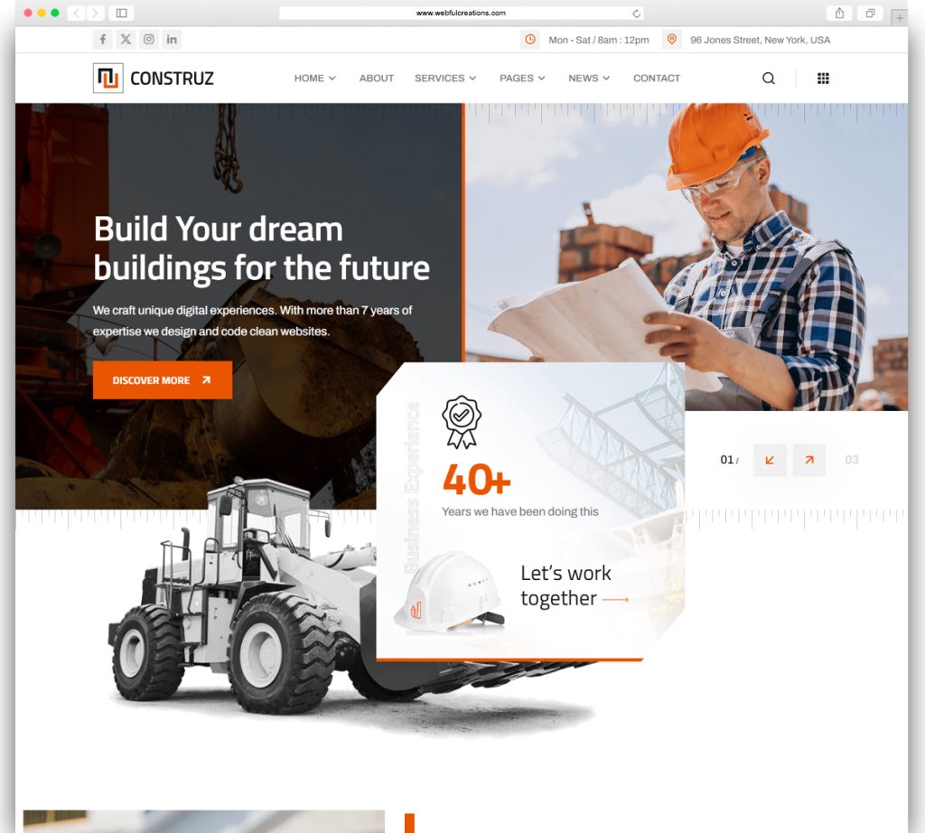 51+ Best Construction WordPress Themes – Webful Creations Vision