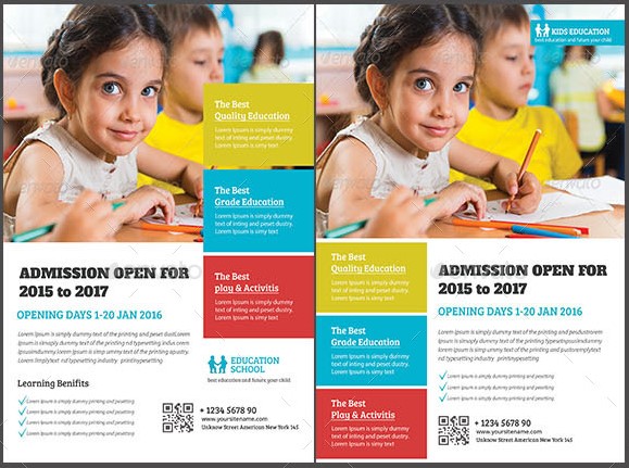 Education print flyer templates