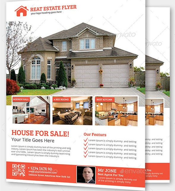 real estate flyer print template