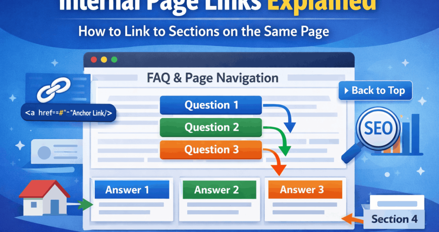 internal page links in HTML and WordPress