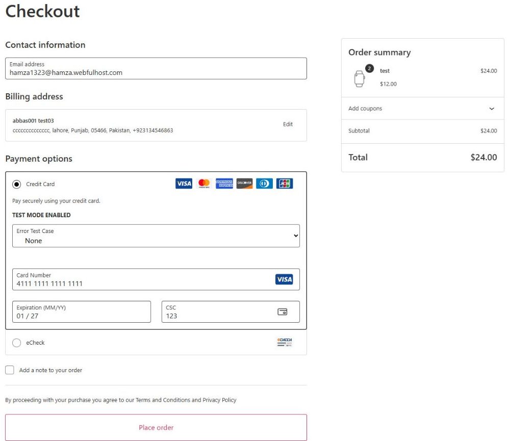 QuickBooks Payments Gateway for WooCommerce Payment Settings