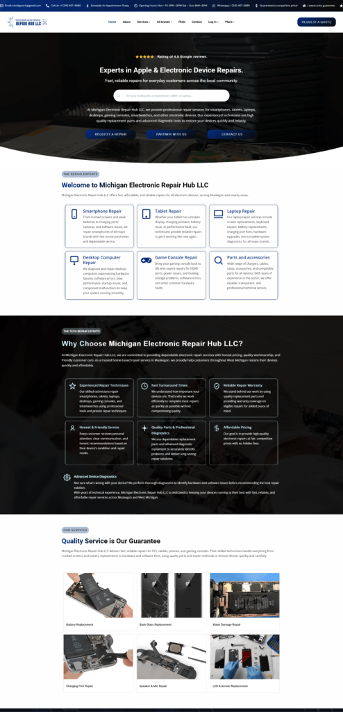 Repair Shop Website Development
